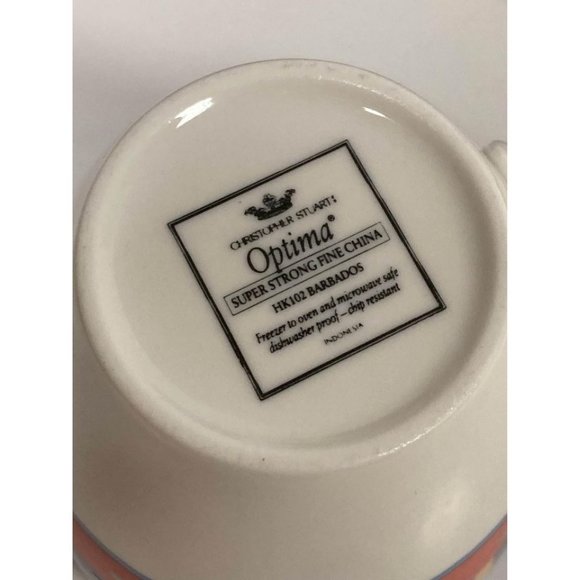Christopher Stuart Optima BARBADOS Coffee Cups and Saucers set of 4 - Picture 2 of 2